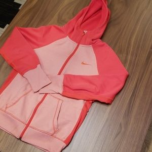 Nike pink zip up hoodie!